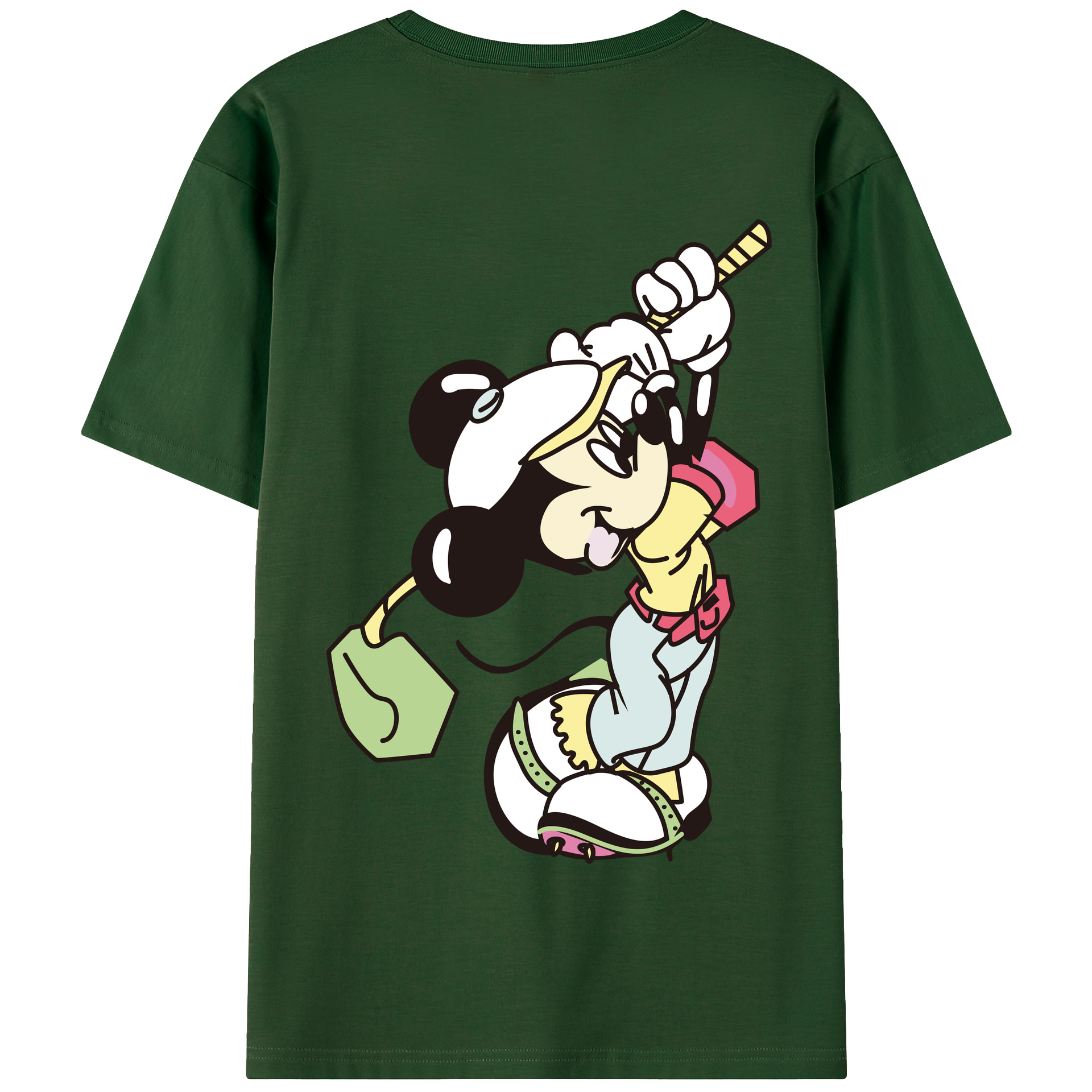 （画像用） ミッキーマウス Mickey Mouse 綿100％半袖Tシャツ（背面プリント）